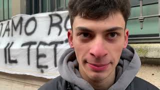 Protesta degli studenti allistituto Falcone di Gallarate [upl. by Myrt351]