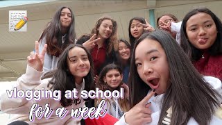 vlogging at school FOR A WEEK  Nicole Laeno [upl. by Koerner]