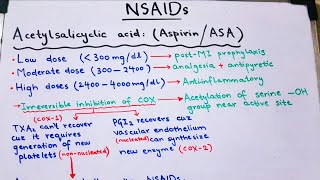 CLEAR all your concepts about NSAIDs pharmacology  Aspirin made EASY and QUICK [upl. by Anaya]