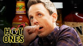 Seth Meyers Unravels While Eating Spicy Wings  Hot Ones [upl. by Lady166]