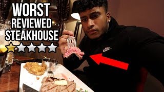 Eating A STEAK At The WORST REVIEWED STEAKHOUSE RESTAURANT In My City London [upl. by Eymaj]