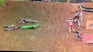 Jason Anderson 2024 Millville Qualifying Crash [upl. by Hajar]