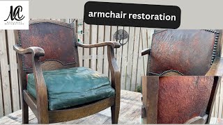 Restored and Reupholstered  Worn Out Little Old ARMCHAIR [upl. by Favata]