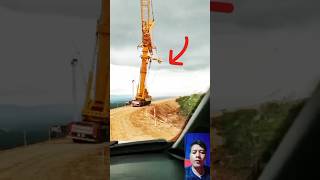 Crane truck Collapse excavator truck bulldozer shorts [upl. by Nanis]