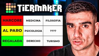 TIER LIST de TODAS las CARRERAS UNIVERSITARIAS 100 FACTS [upl. by Eibrad]