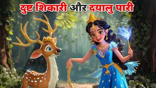 दुष्ट शिकारी और दयालु पारी DAYALU PARI KI KAHANI  BEDTIME STORIES  HINDI KAHANIYA  CARTOON STORY [upl. by Zednanreh]