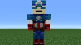 Minecraft 360 How To Make A Captain America Statue The Avengers [upl. by Roose]