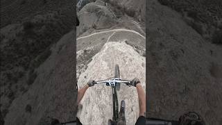 Dropping off Kamloops cliffs 😬 freeridemtb mtb [upl. by Nnylram]