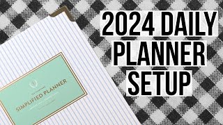 2024 Planner Setup Series Pt 3  Simplified Daily Planner Unboxing and Setup  Work Planner [upl. by Gladstone]