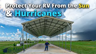 170 MPH Wind Rated RV Metal Carport Ottis 24x55 Metal Structure [upl. by Ender]