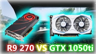 AMD Radeon R9 270 vs Nvidia Geforce GTX 1050ti  Grand Theft Auto V [upl. by Treb]