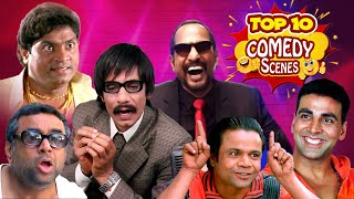 Top 10 Hindi Comedy Scenes  Paresh Rawal  Akshay Kumar Arshad Warsi  Johnny Lever  Rajpal Yadav [upl. by Heyward]