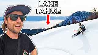 Mountain Top Snowboarding with Views of Lake Tahoe [upl. by Ained666]