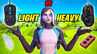 Light VS Heavy Mouse In Fortnite Logitech G502 VS GWolves HatiS Which Is Better [upl. by Morell216]