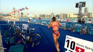 2016 Abu Dhabi World Triathlon  Elite Womens highlights [upl. by Yatnuhs]