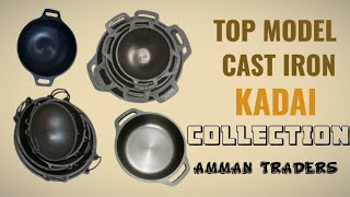 Top model cast iron kadai collectionHow to use seasoning kadai brand new models [upl. by Nosyrb]