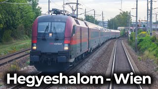 ÖBB Railjet Xpress  RJX 68  4K Führerstandsmitfahrt Hegyeshalom  Wien  Ostbahn – Raaber Ostbahn [upl. by Aicram6]