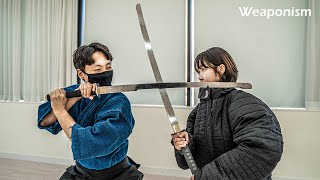 KENJUTSU fight with steel Katana [upl. by Zysk83]