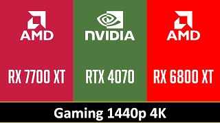 RX 7700 XT vs RTX 4070 vs RX 6800 XT [upl. by Haswell]