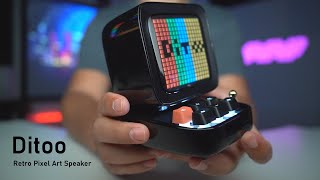 Divoom Ditoo  Pixel Art Gaming Portable Bluetooth Speaker [upl. by Suirada]