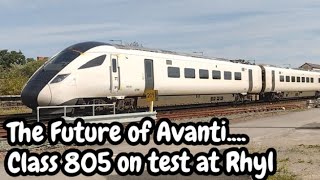 Future of Avanti West Coast  805001 amp 805003 on first test run on North Wales Coast mainline  Rhyl [upl. by Maletta]