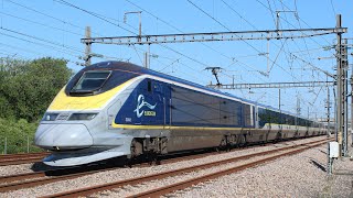 High Speed Eurostar Class 373s on HS1  2562023 [upl. by Anerehs]