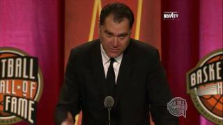 Arvydas Sabonis Basketball Hall of Fame Enshrinement Speech [upl. by Elon]