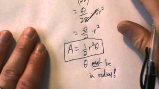 Trigonometry  Foundations  Area of a Sector  Two Examples [upl. by Lledrac]