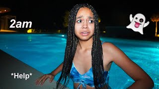 SNEAKING INTO MY POOL AT 2AM  Tiana [upl. by Kenison]