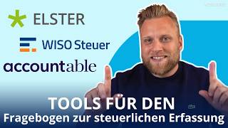 3 Tools für den Fragebogen zur steuerlichen Erfassung Accountable  WISO  Elster online [upl. by Kablesh382]