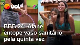 BBB 24 Alane entope vaso sanitário da casa de novo e brothers zombam vídeo mostra reações [upl. by Seligmann]