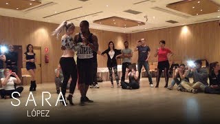 Sara Lopez amp Enah Lebon  Improvised kizomba Demo [upl. by Crandell]