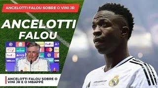 NOSSA OLHA O QUE O ANCELOTTI FALOU SOBRE O VINI JR E O MBAPPÉ HOJE APÓS O TÍTULO DO REAL [upl. by Yenrab]