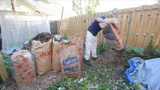 Thermophilic composting with roadside leaf litter by Permaculture Wilmington [upl. by Luby943]