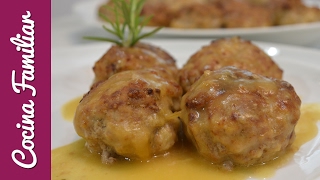 Receta de albóndigas con salsa de cebolla Javier Romero [upl. by Avera]