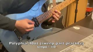 Polyphia40oz sweep part practice [upl. by Desiri919]