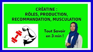 CREATINE  Rôles Production Musculation Conseils en 3 min [upl. by Aneret]