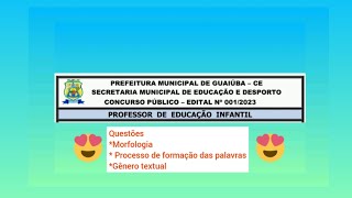 RESOLUÇÃO DA PROVA DE PORTUGUÊS PREFEITURA DE GUAIÚBA  BANCA CETREDE  PARTE III [upl. by Jacey]