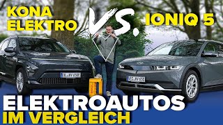 Hyundai IONIQ 5 vs KONA Elektro 🚗 – Der große ElektroautoVergleich [upl. by Thorlay]