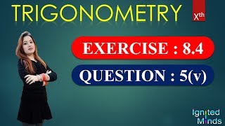 Question 5v  Exercise 84  Chapter 8  Trigonometry  Class 10th [upl. by Hahsi371]