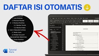 Tutorial Cara Membuat Daftar Isi Otomatis di Microsoft Word [upl. by Ahtaela17]