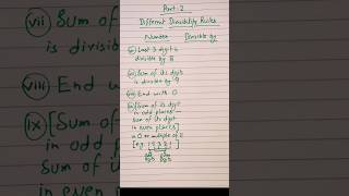 Divisible by 8 9 10 and 11  Part2  Divisibility Rules mathsshorttricks [upl. by Atteuqihc]