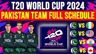 ICC T20 World Cup 2024 Schedule Pakistan Time Table  T20 World Cup 2024 Schedule [upl. by Oniratac]