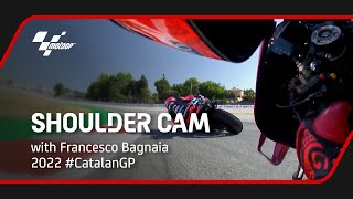 Francesco Bagnaias Shoulder Cam Lap  2022 CatalanGP [upl. by Meraree951]