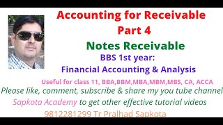 Notes Receivable and account Receivable Notes Payable and account payable Accounting for receivable [upl. by Alyam]