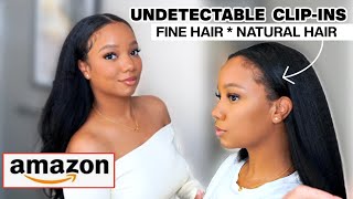 VIRAL Seamless Amazon Clipins 🔥 Natural 4B  4C amp Fine Hair  Best Brand on Amazon [upl. by Pasho]