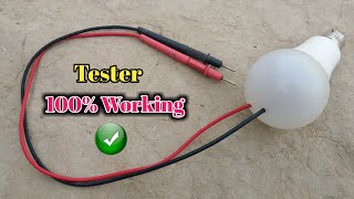 Wow Amazing Idea  Led Bulb Convert Into A Tester  Electric Tester [upl. by Barnabe271]