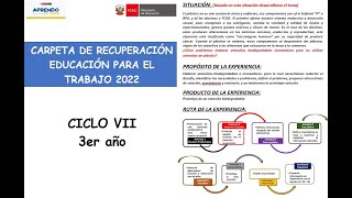 CARPETA DE RECUPERACION EPT 3RO 4TO Y 5TO [upl. by Asabi]