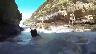 Warriewood blowhole cave swim amp Snorkel GoproHD Hero 3 black [upl. by Nivak]