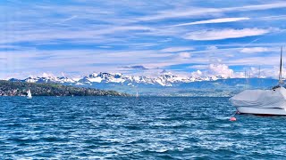 115 Wollishofen lower part and the lake of Zurich Blue water amp blue sky end of April 🩵💙 [upl. by Petronille358]